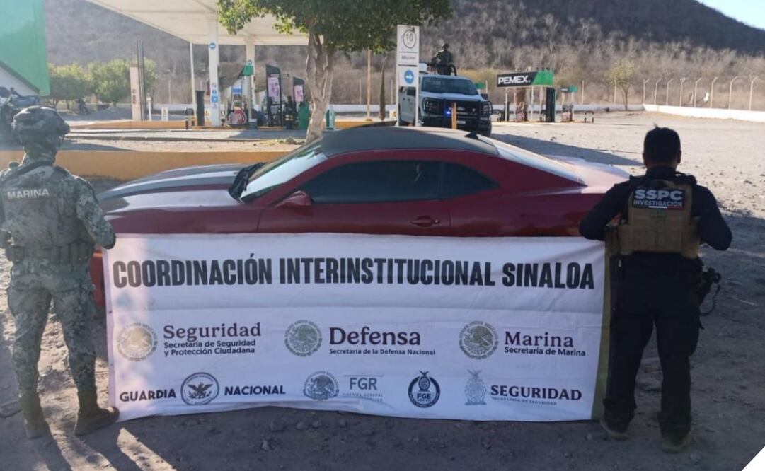 Aseguran Vehículos con reporte de robo en Sinaloa. Foto: Especial