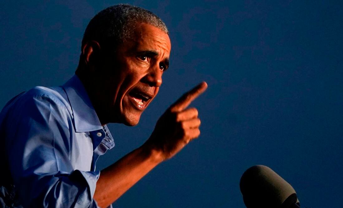 Con ironía y entre carcajadas, el expresidente Barack Obama describió a Trump como un multimillonario narcisista y fanfarrón de 78 años, que no ha cesado de "quejarse de sus problemas" desde que en junio de 2015 anunció su candidatura a la Casa Blanca. Foto: AFP/Archivo