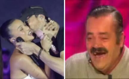 Enrique Iglesias desata polémica tras intentar besar a Emilia Mernes en concierto; usuarios reaccionan con memes 