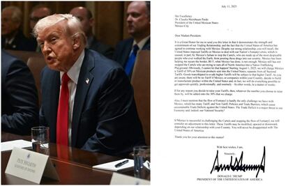 Carta íntegra de Trump a Sheinbaum; acusa a México de no haber detenido a cárteles del narco