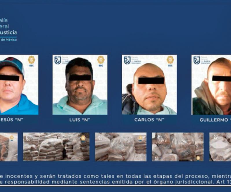 El MP presentó los datos de prueba contra los detenidos. Foto: Especial