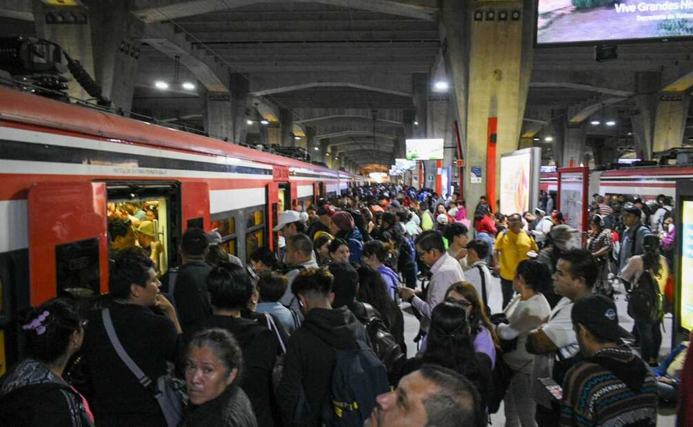 Afectación por lluvias en el Tren Suburbano. Foto: Obturador