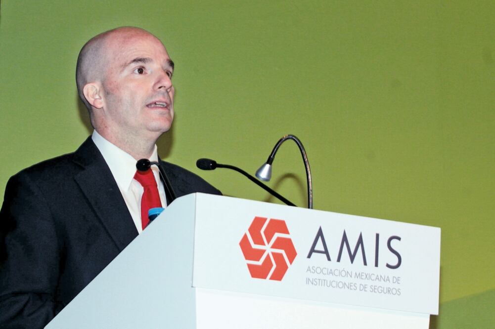 José Antonio González Anaya, titular de Hacienda, durante su participación en la convención de instituciones de seguros. (BERNARDO MONCADA. NOTIMEX)