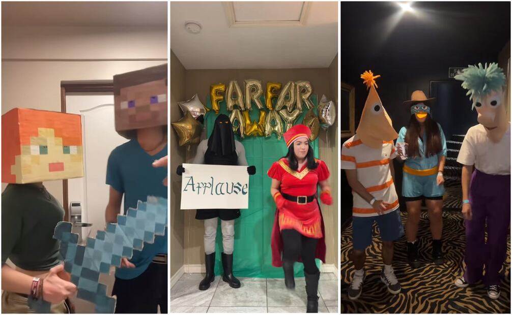 Los disfraces de Minecraft, Sherk y Phineas y Ferb son de los favoritos este año para Halloween. Foto: Captura de pantalla