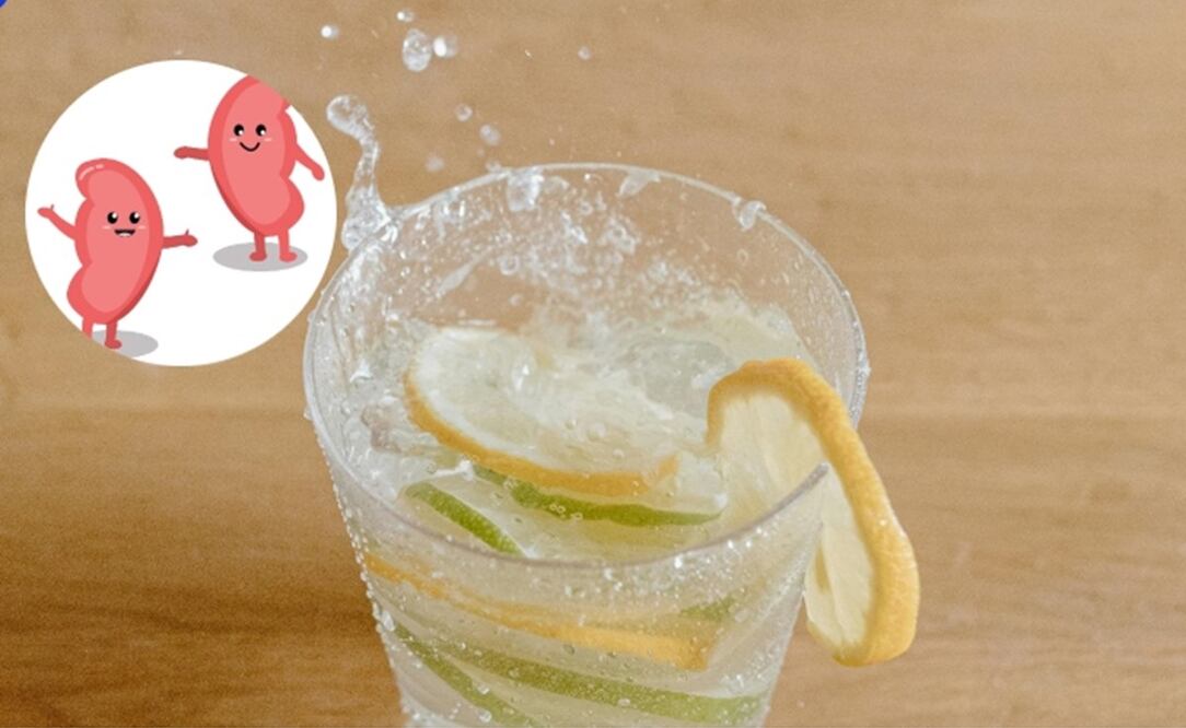 El agua mineral con limón es una bebida refrescante. Foto: Pexels