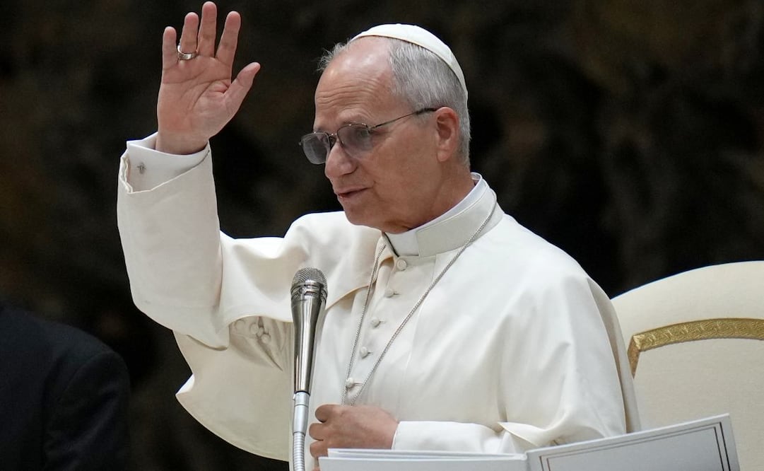 El papa León XIV celebra su audiencia general en la sala Pablo VI del Vaticano, el miércoles 7 de enero de 2026. Foto: AP