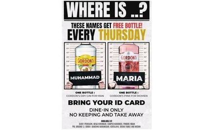 Bares en Indonesia escandalizan ofreciendo alcohol gratis a clientes llamados Muhamad