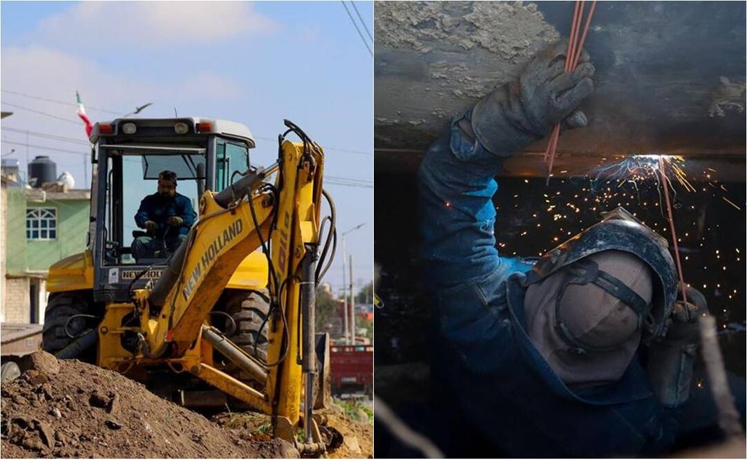 Concluyó la reparación de la fuga localizada en el Macrocircuito de Distribución de Agua Potable en un tramo ubicado en Tultitlán. Foto: Especial