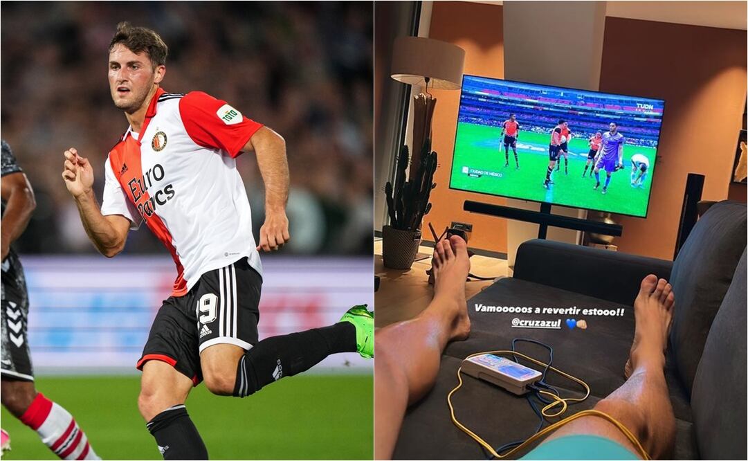 Santiago Giménez se desvela para ver el partido de Cruz Azul / FOTO: ESPECIAL