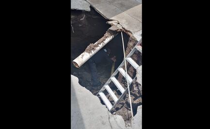 Socavón en vivienda donde cayó un padre de familia fue por fuga en el drenaje 