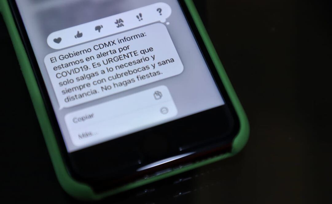 Los mensajes SMS que se enviaron de manera generalizada, fue totalmente gratuito para la Ciudad. Foto: Twitter @Claudiashein