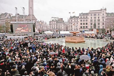 Como protesta, proyectan en Trafalgar "El viajante"