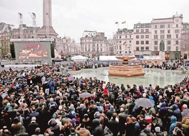 Como protesta, proyectan en Trafalgar "El viajante"