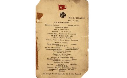 El último menú del Titanic