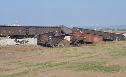 Se descarrilan 9 contenedores de un tren en límites de Hidalgo y Edomex