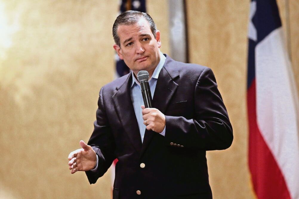 El senador por Texas, Ted Cruz, en su conferencia de ayer ante delegados, durante la Convención Nacional Republicana, en Cleveland (AARON JOSEFCZYK. REUTERS)