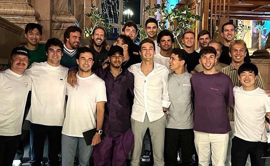 Los pilotos tuvieron una cena / FOTO: Twitter: @SChecoPerez