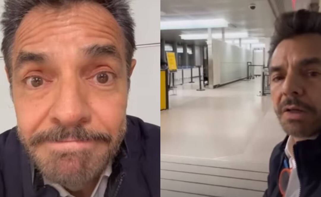 El actor y comediante compartió varias historias en sus redes, mientras esperaba que lo dejaran abordar. Foto: Instagram