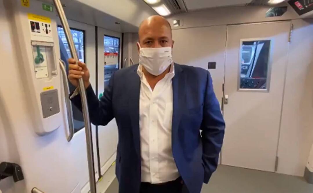 Enrique Alfaro inauguró la Línea 3 del tren ligero de Guadalajara. Foto: Captura de video