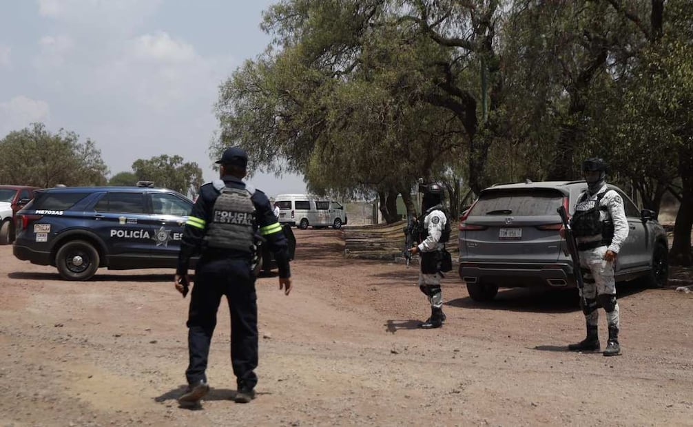 Autoridades acordonan la zona del ataque armado en Teotihuacán (20/04/2026). Foto: Diego Simón / EL UNIVERSAL