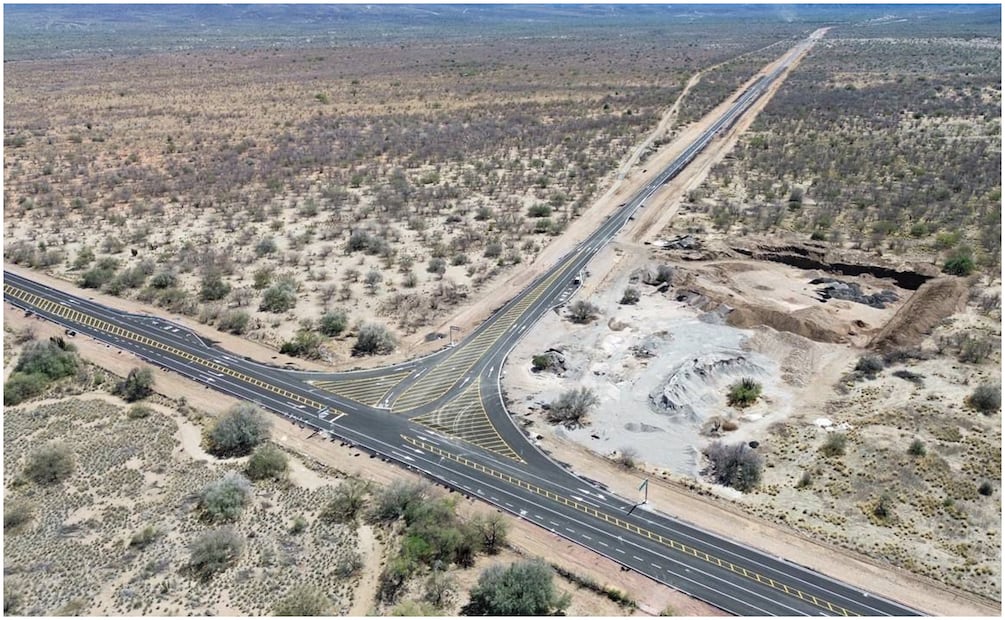 AMLO y Claudia Sheinbaum inauguran siete obras estratégicas en Guaymas, Sonora. Foto: Especial