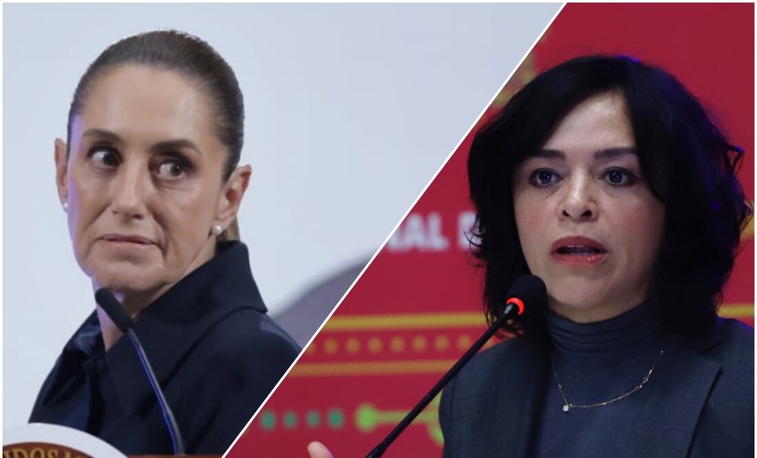 Claudia Sheinbaum y Anabel Hernández. Foto: Fernanda Rojas y Berenice Fregoso / EL UNIVERSAL