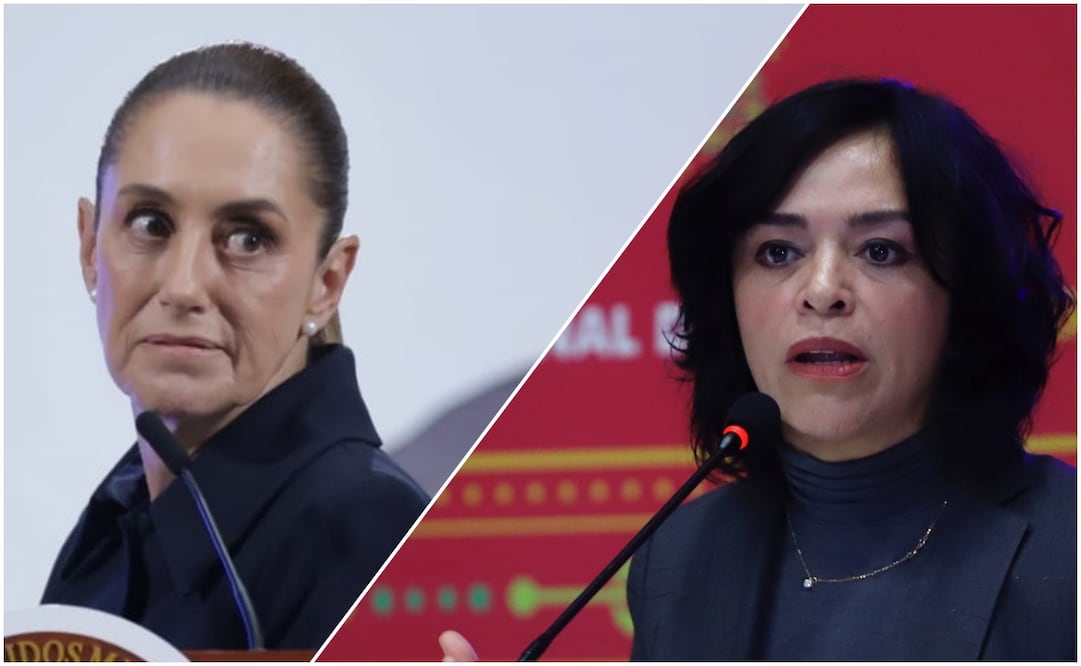 Claudia Sheinbaum y Anabel Hernández. Foto: Fernanda Rojas y Berenice Fregoso / EL UNIVERSAL