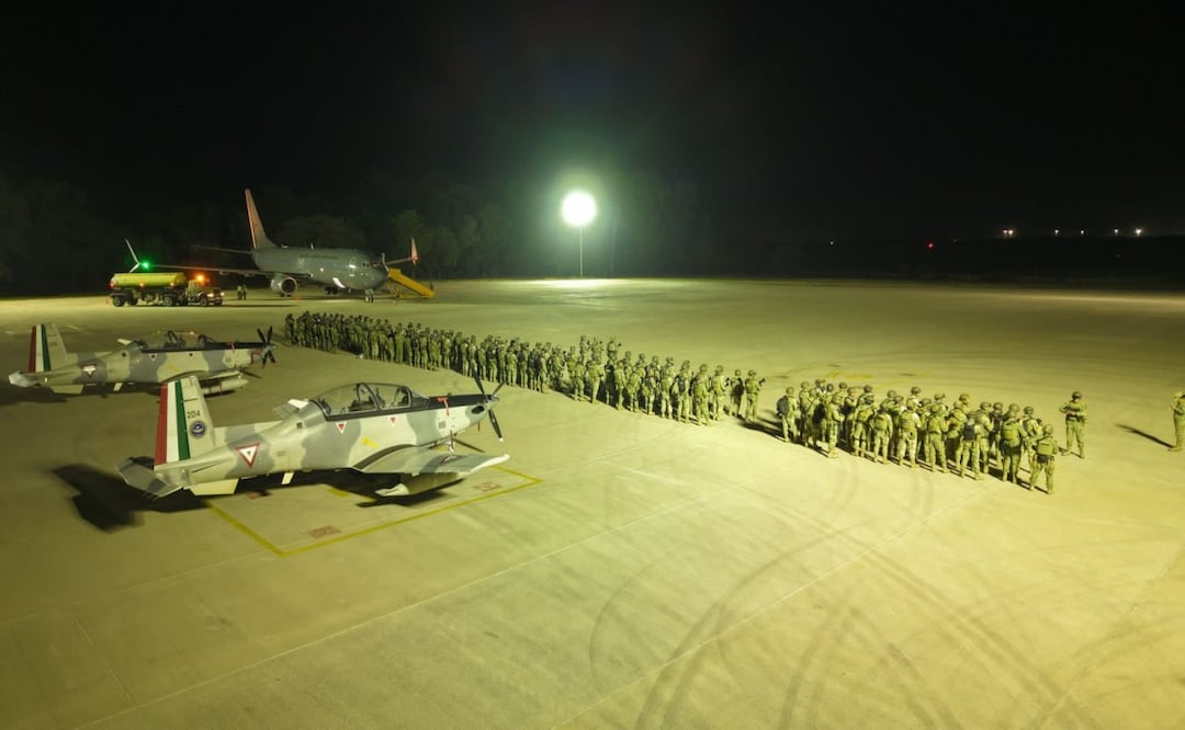 Arriban 150 elementos más a Culiacán; refuerzan seguridad con paracaidistas fusileros. Foto: Especial