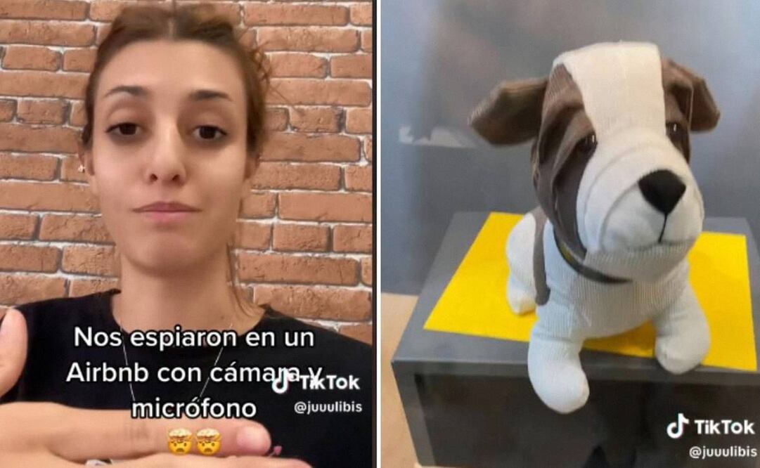 La mujer aseguró que fue espiada en un apartamento que había alquilado por Airbnb. Foto: TikTok (@juuulibis)