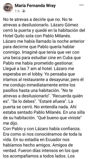 Tras su muerte, acusan públicamente a Pablo Milanés de presunto acoso