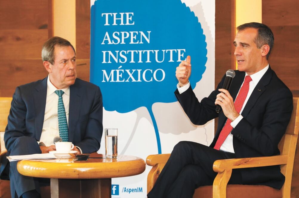 Eric Garcetti señala que para Los Ángeles sostenerse como una ciudad santuario no sólo es una cuestión ética, sino de éxito, “porque sin esa filosofía no podemos crecer”. (YADIN XOLALPA, EL UNIVERSAL)