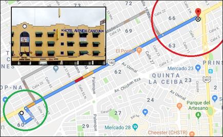 Hotel y sede de Olimpiada Nacional, cercanos de zona roja en Cancún