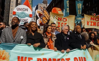 Robert De Niro encabeza protestas contra Trump en Nueva York: "Es hora de decir no"