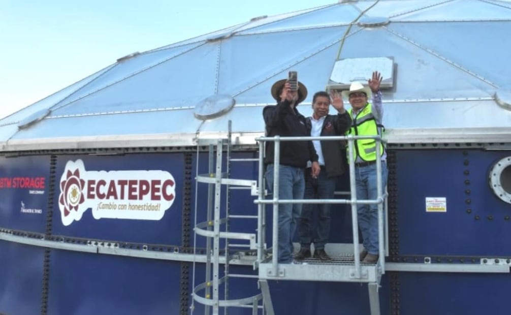 Ecatepec alista operación de tanque maestro de Ciudad Cuauhtémoc; avanza obra de sendero seguro.
Foto: Especial.