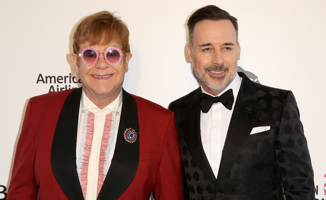 Elton John y su pareja David Furnish. Foto: Archivo