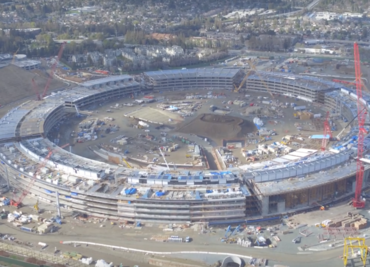 La nueva sede de Apple vista desde un drone
