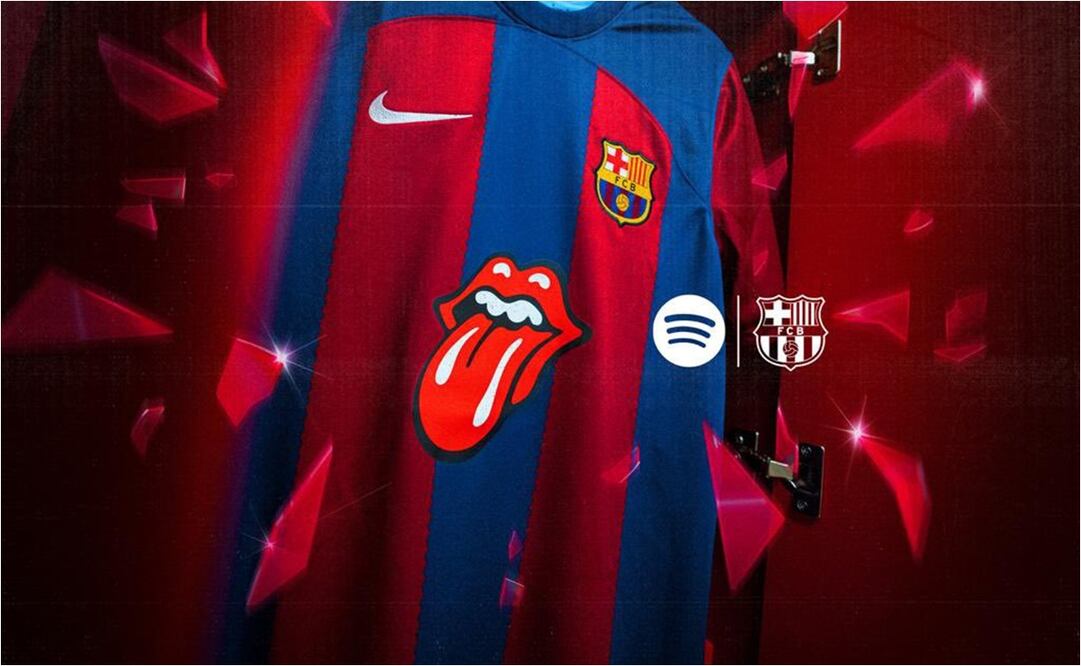 Así lucirá la playera del Barcelona con el logo de los Rolling Stones