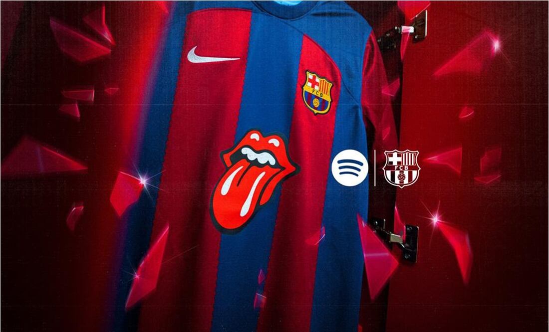 Así lucirá la playera del Barcelona con el logo de los Rolling Stones