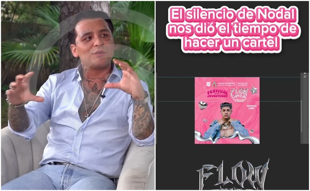 Gobierno de CDMX trolea a Nodal; crea cartel de El Bogueto durante silencio en entrevista con Adela