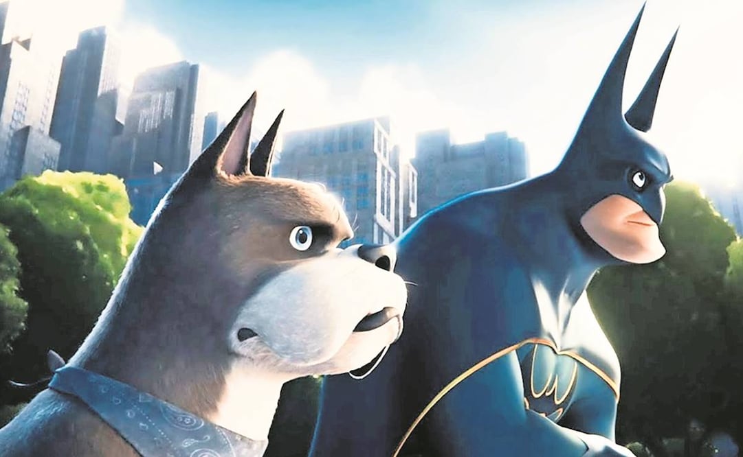 Krypto se une a otros canes para rescatar a inocentes de cuatro patas retenidos por Lex Luthor. Foto: WARNER BROS 