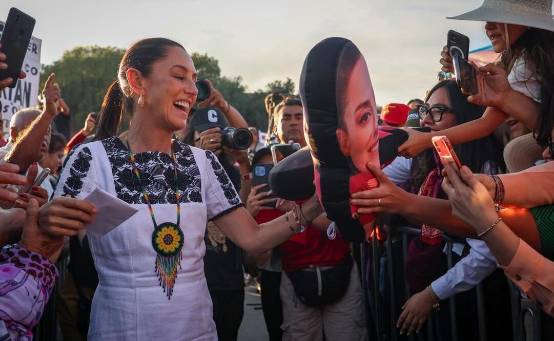 Claudia Sheinbaum cierra su gira en Puebla y llama al voto para continuar con la cuarta transformación. Foto: Diego Simón /EL UNIVERSAL