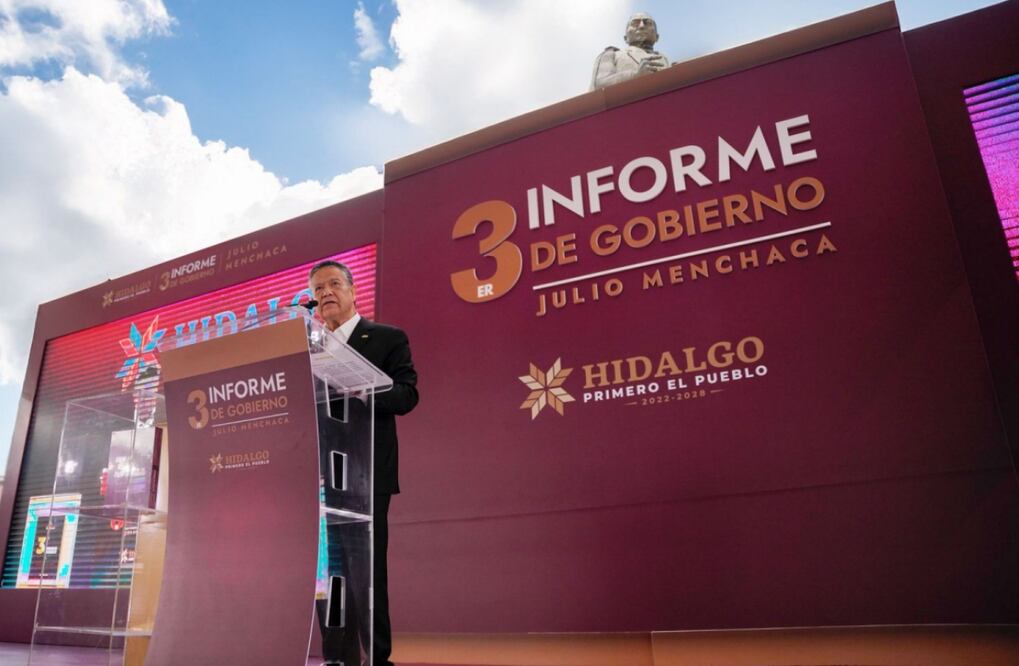 El gobernador de Hidalgo, Julio Menchaca, ha consolidado su modelo de gestión a través de las Rutas de la Transformación. Foto: Especial