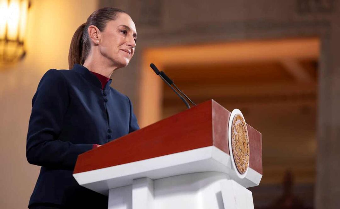 Claudia Sheinbaum, presidenta de México, durante la mañanera del 14 de octubre del 2025. Foto: Presidencia