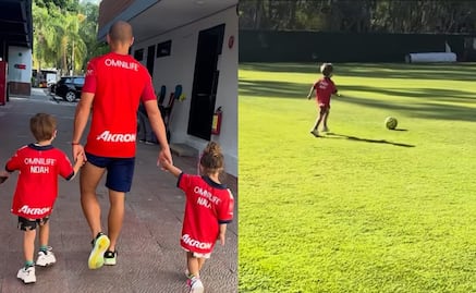 Chicharito Hernández lleva a sus hijos a las instalaciones de Chivas por primera vez