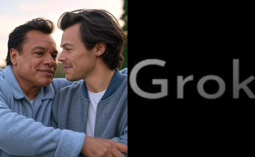 Imagen de la izquierda generada con Grok, IA de X