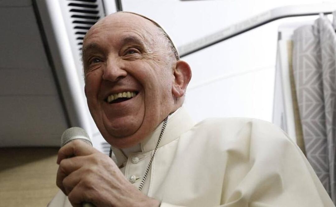 Papa Francisco durante una rueda de prensa. Foto: EFE 