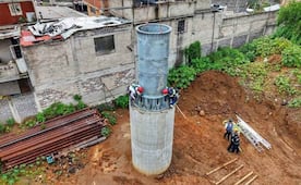 Avanza construcción de Línea 4 del Cablebús; levantan poste en avenida Antonio Delfín Madrigal