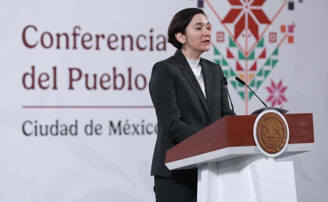 Marcela Figueroa, titular del Secretariado Ejecutivo del Sistema Nacional de Seguridad Pública (SESNSP), durante la mañanera de este 7 de octubre del 2025. Foto: Fernanda Rojas / EL UNIVERSAL