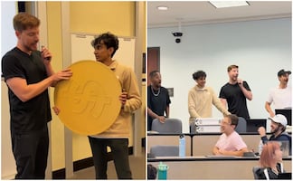 VIDEO: MrBeast regala 30 mil dólares a universitario y rechaza compartir premio con sus compañeros; reacción se viraliza