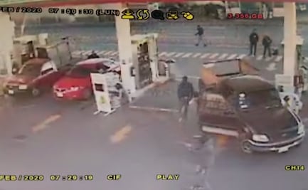 Captan en video asalto a gasolinera en Ecatepec